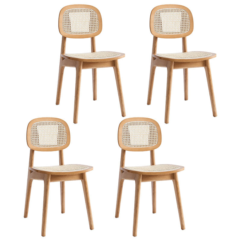 Cuisine contemporaine en bois salle à manger chaise sans bras chaise de salle à manger à dossier ouvert
