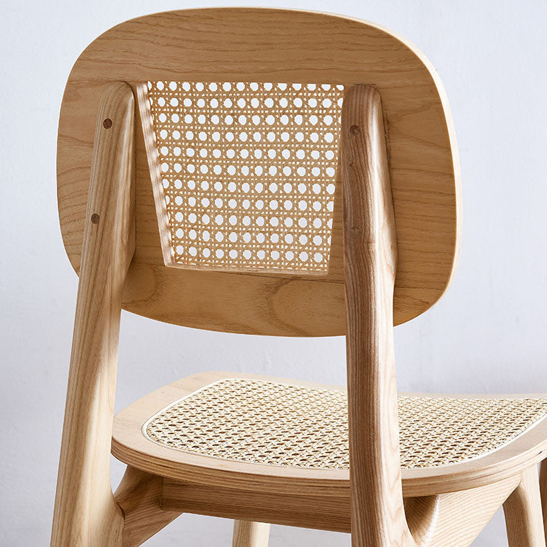 Cocina contemporánea de madera que cena la silla sin brazos con respaldo abierto que cena la silla