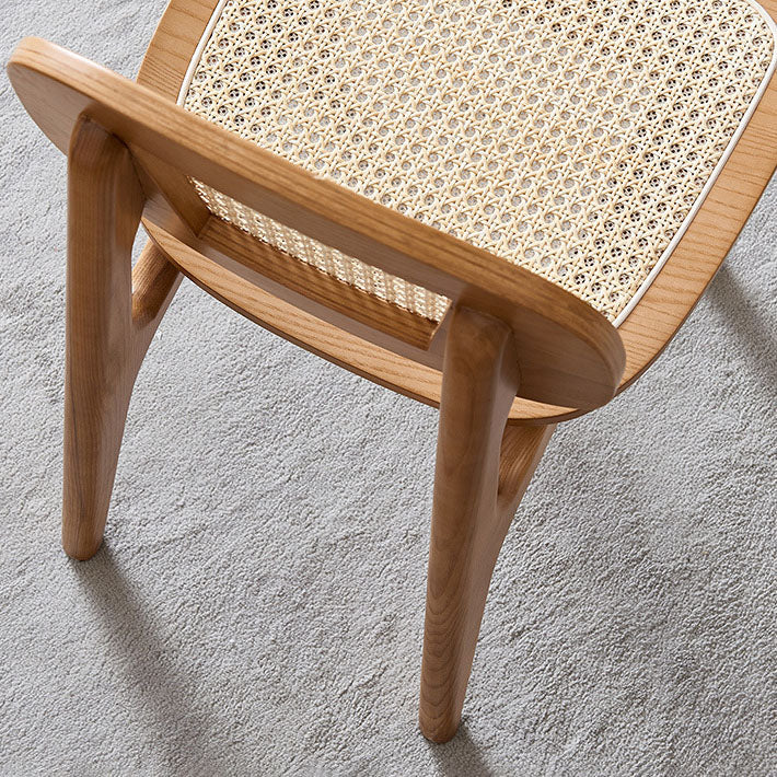 Cocina contemporánea de madera que cena la silla sin brazos con respaldo abierto que cena la silla