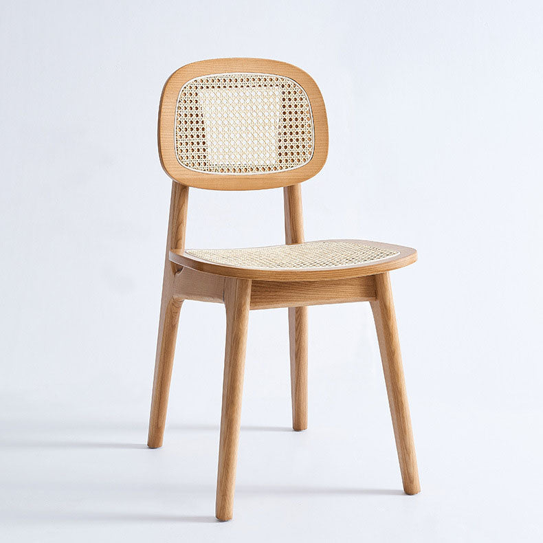 Cocina contemporánea de madera que cena la silla sin brazos con respaldo abierto que cena la silla