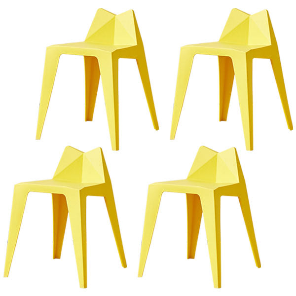 Chaises intérieures et extérieures en plastique modernes, chaises de salle à manger à dossier solide