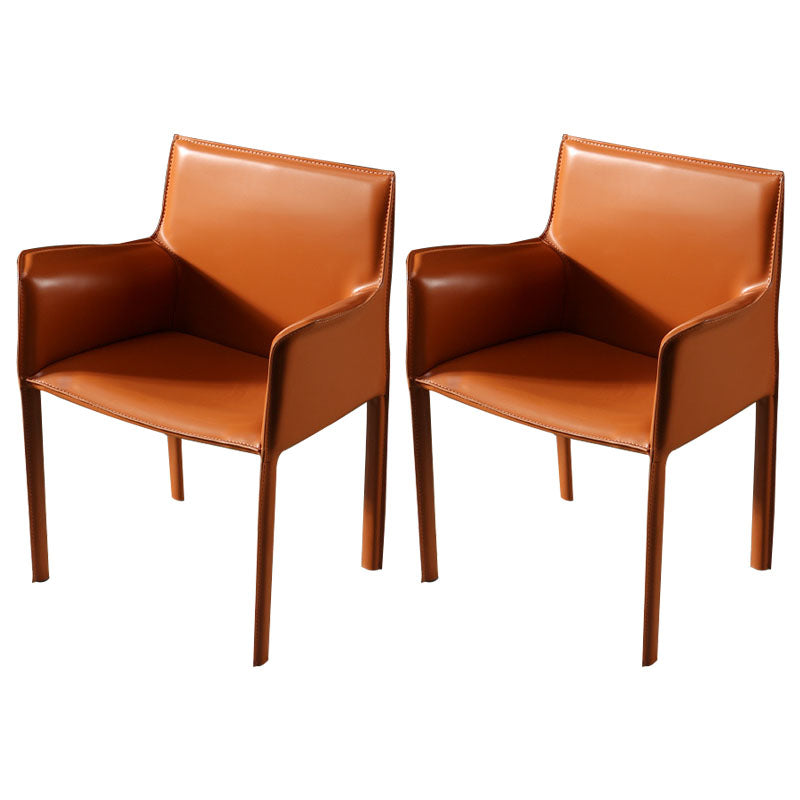 Chaise de salle à manger en cuir moderne, finition mate, fauteuil Parsons pour cuisine