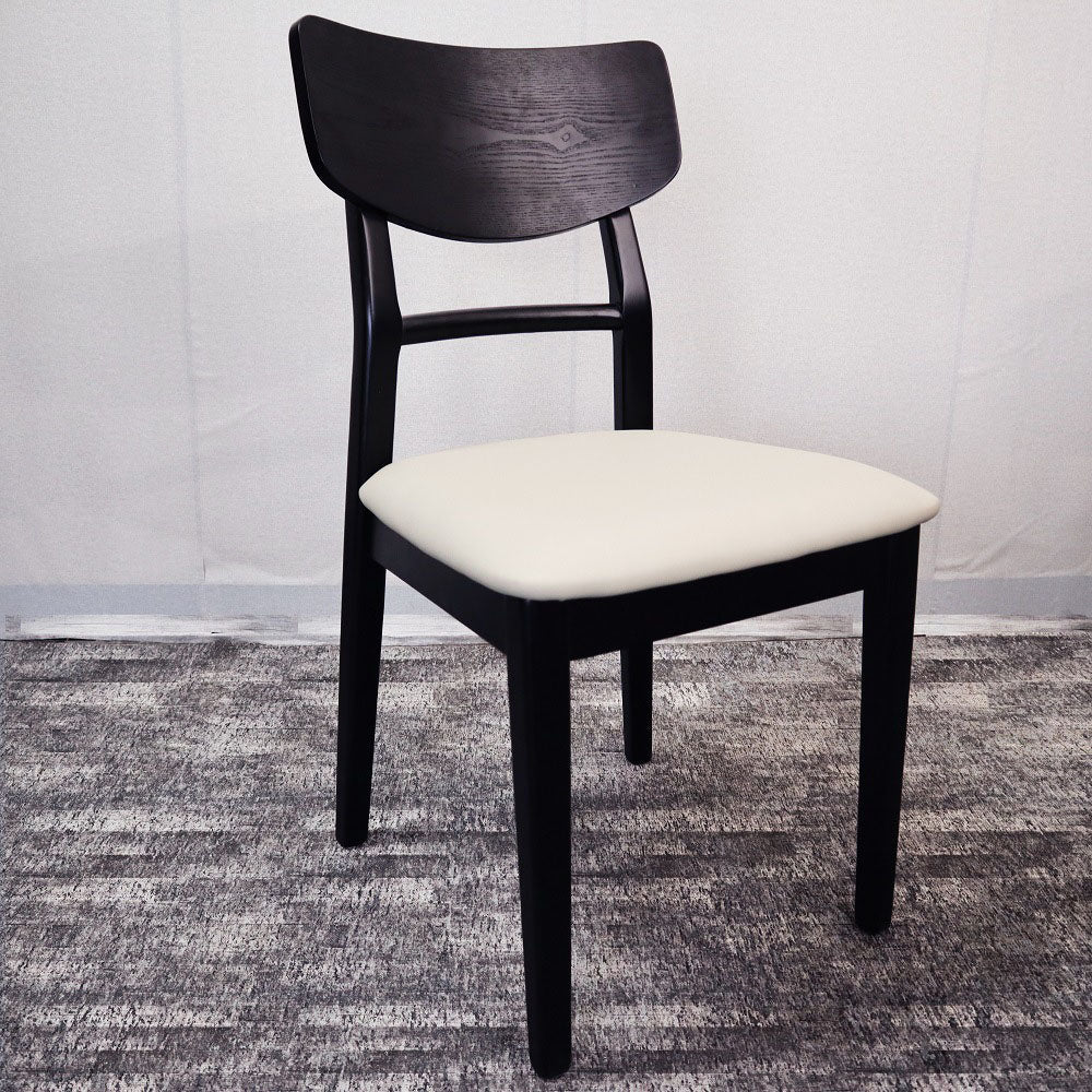 Sillas de cocina de madera contemporáneas con respaldo de escalera, silla lateral de comedor