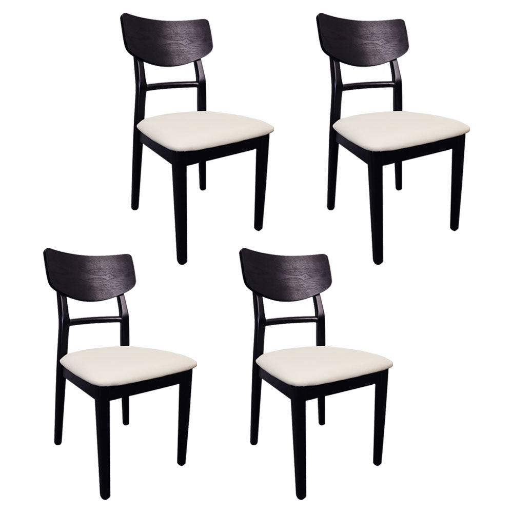 Sillas de cocina de madera contemporáneas con respaldo de escalera, silla lateral de comedor