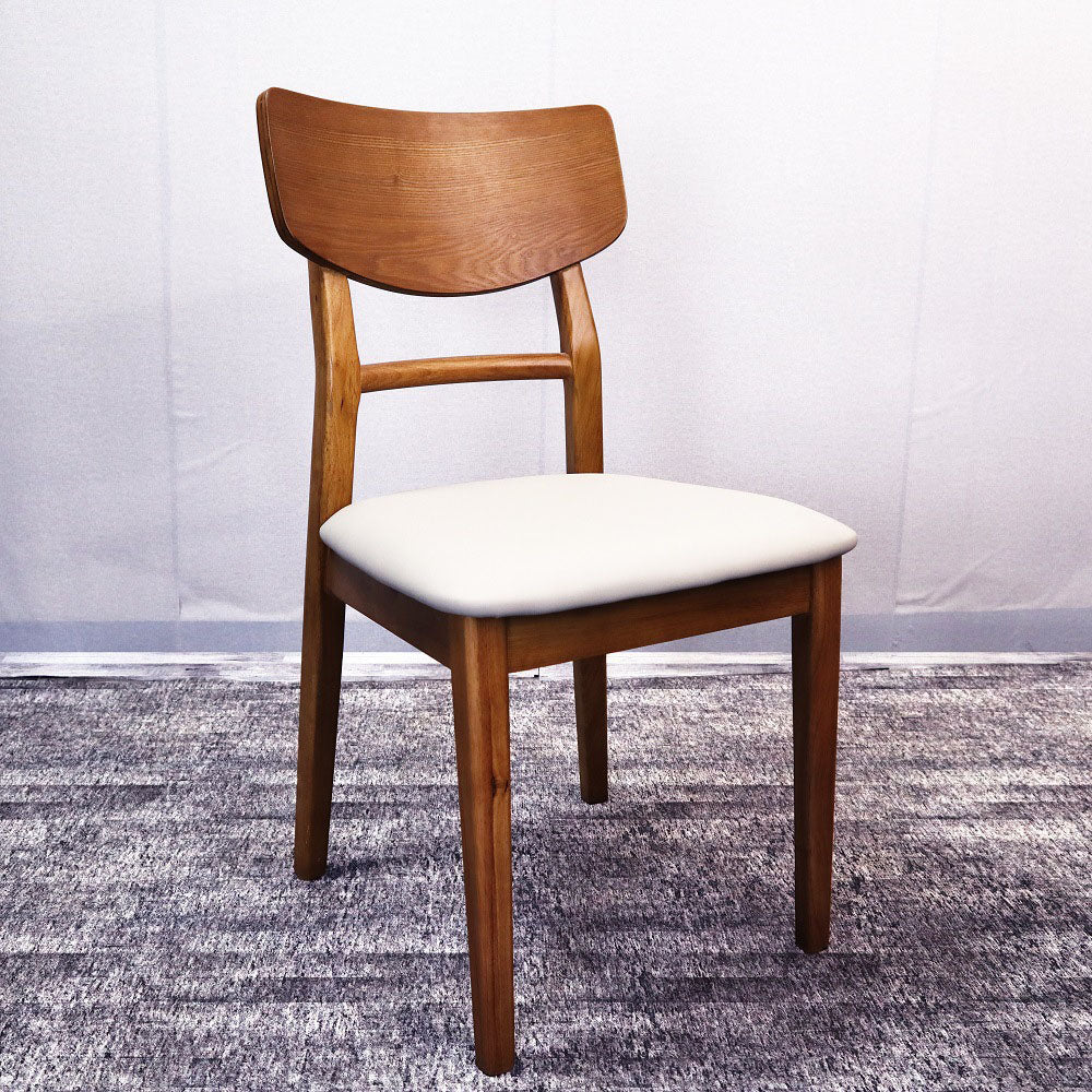 Sillas de cocina de madera contemporáneas con respaldo de escalera, silla lateral de comedor