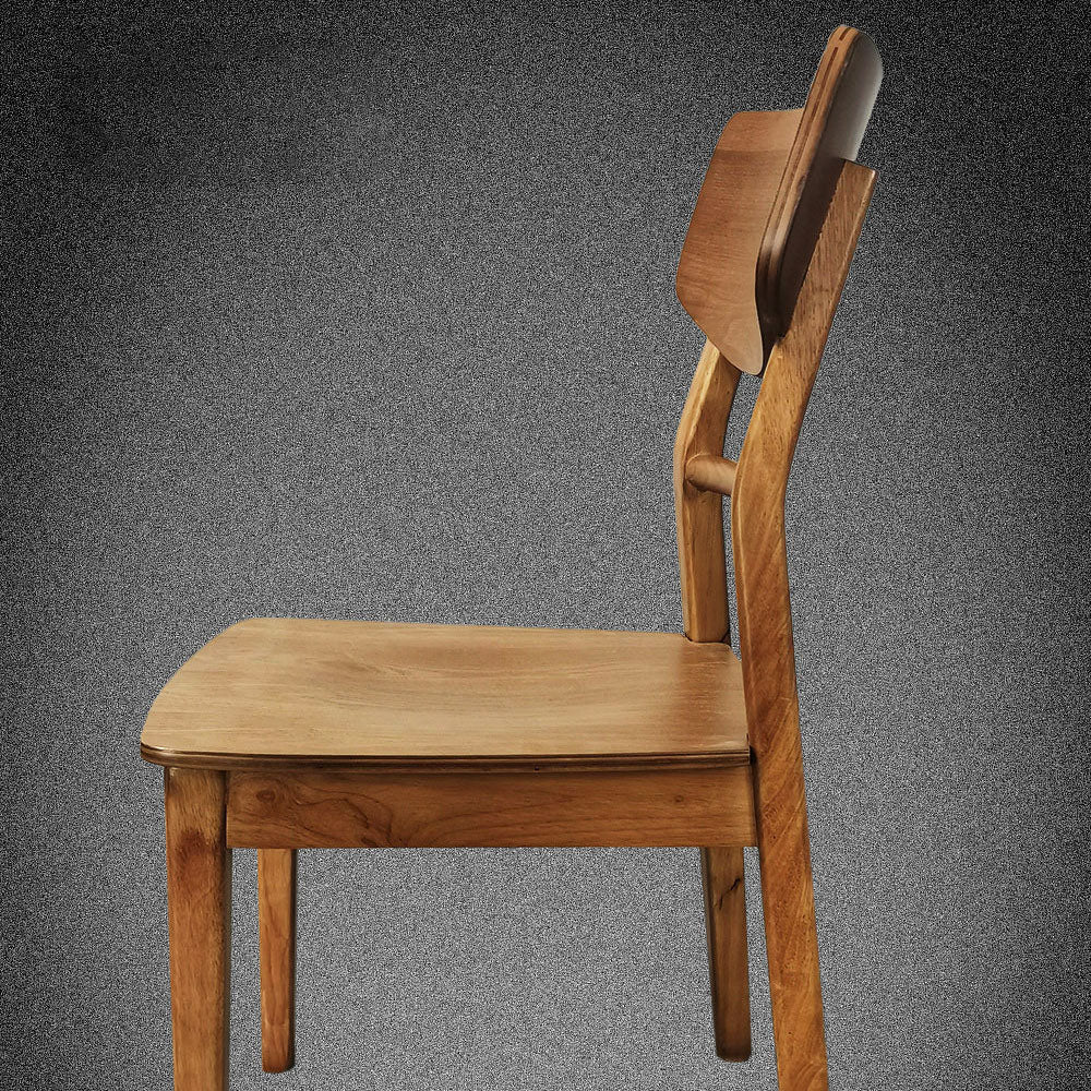 Sillas de cocina de madera contemporáneas con respaldo de escalera, silla lateral de comedor