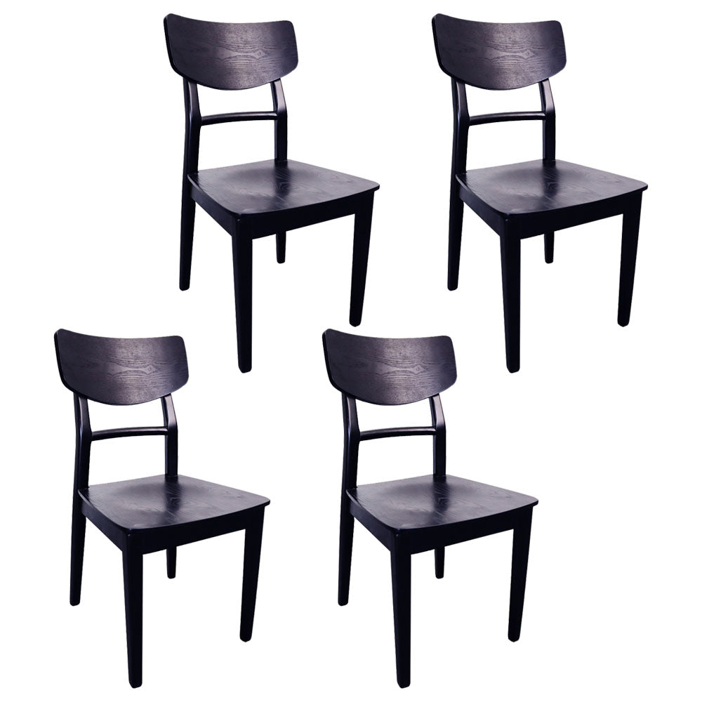 Sillas de cocina de madera contemporáneas con respaldo de escalera, silla lateral de comedor