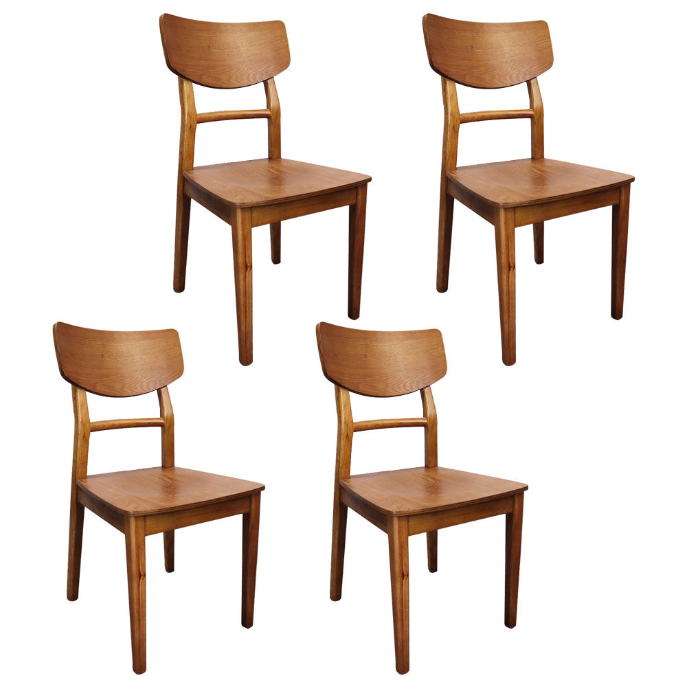 Sillas de cocina de madera contemporáneas con respaldo de escalera, silla lateral de comedor