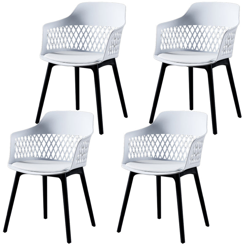 Sillón de metal contemporáneo para interiores y exteriores, sillón con respaldo abierto