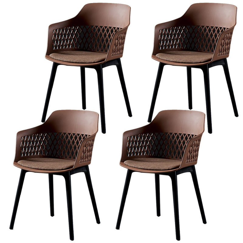 Sillón de metal contemporáneo para interiores y exteriores, sillón con respaldo abierto