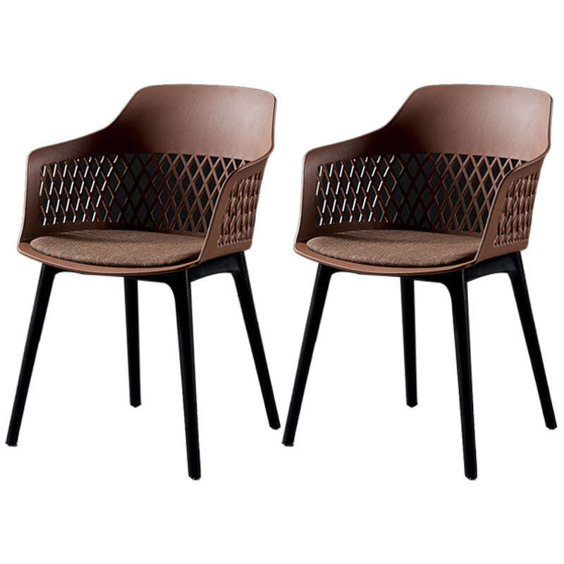 Sillón de metal contemporáneo para interiores y exteriores, sillón con respaldo abierto