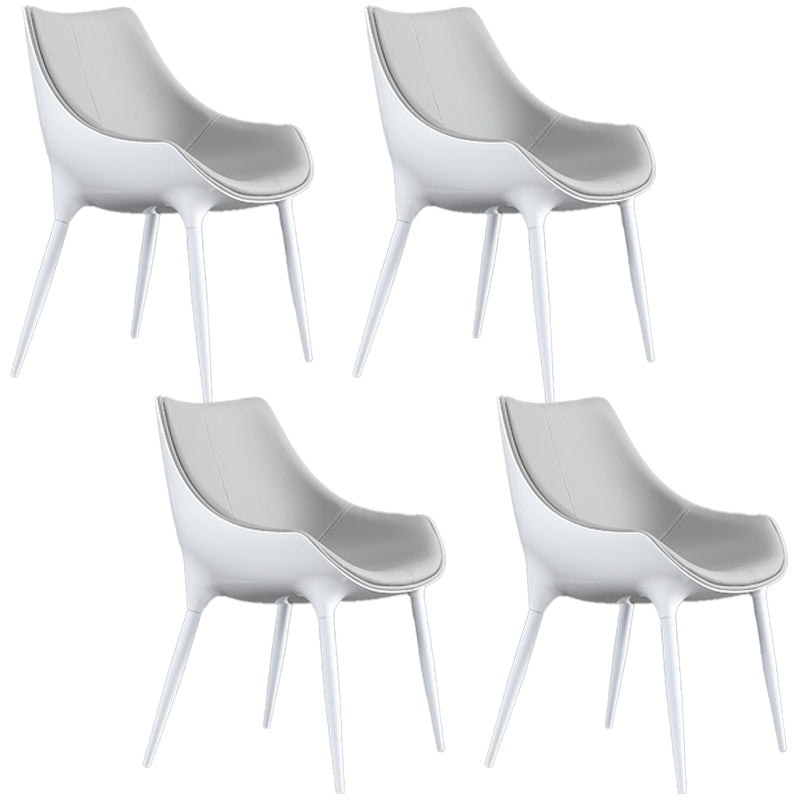Sillón inclinado contemporáneo Sillón Parsons curvo de cuero para Brasserie