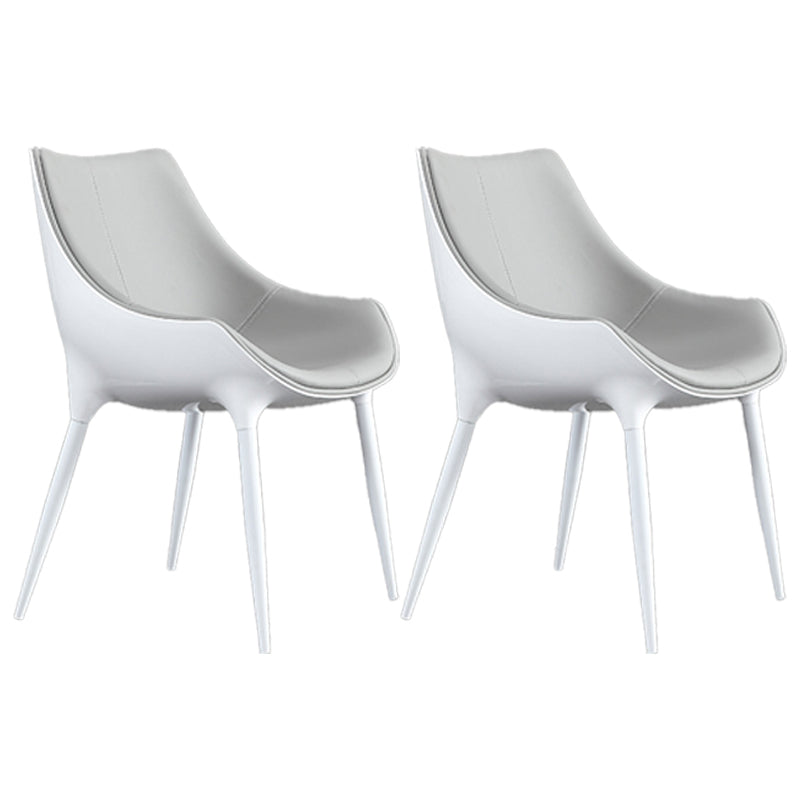 Sillón inclinado contemporáneo Sillón Parsons curvo de cuero para Brasserie