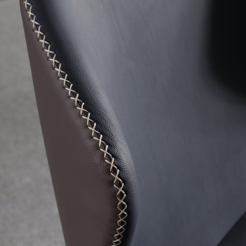 Silla lateral de comedor de cuero contemporánea Silla lateral con respaldo para Brasserie