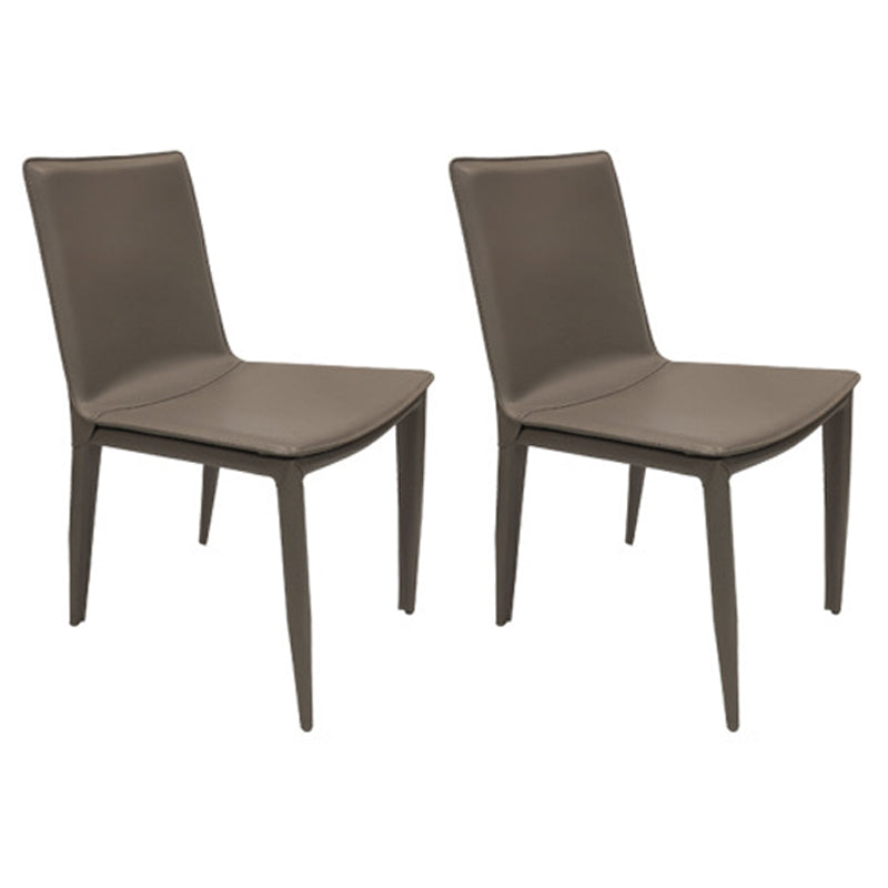 Leather Contemporary Dining Side Chair Kitchen Parsons Dining Chair
