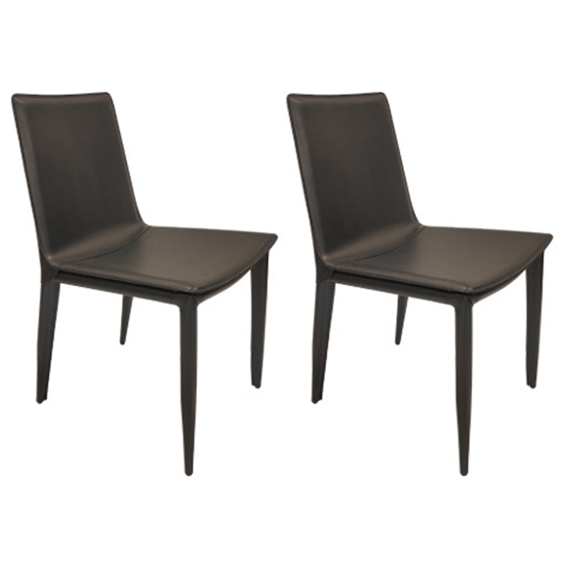 Leather Contemporary Dining Side Chair Kitchen Parsons Dining Chair
