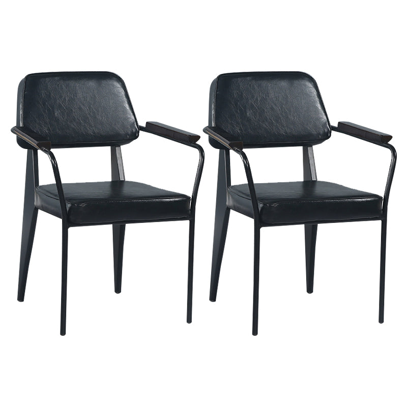 Fauteuil de pièce intérieure-extérieure en métal industriel, chaise à dossier ouvert