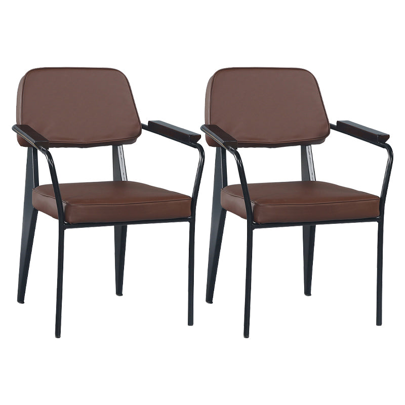 Fauteuil de pièce intérieure-extérieure en métal industriel, chaise à dossier ouvert