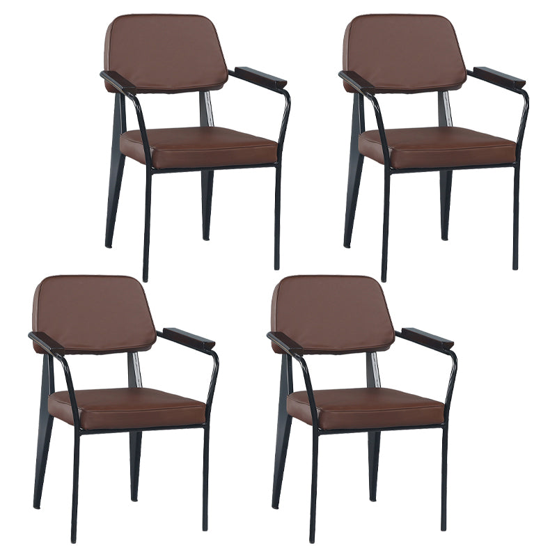 Fauteuil de pièce intérieure-extérieure en métal industriel, chaise à dossier ouvert