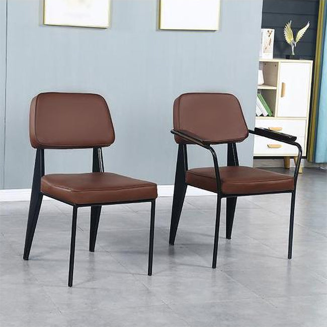 Fauteuil de pièce intérieure-extérieure en métal industriel, chaise à dossier ouvert