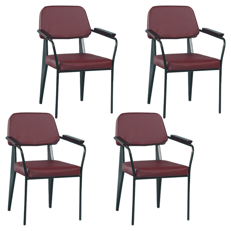 Fauteuil de pièce intérieure-extérieure en métal industriel, chaise à dossier ouvert