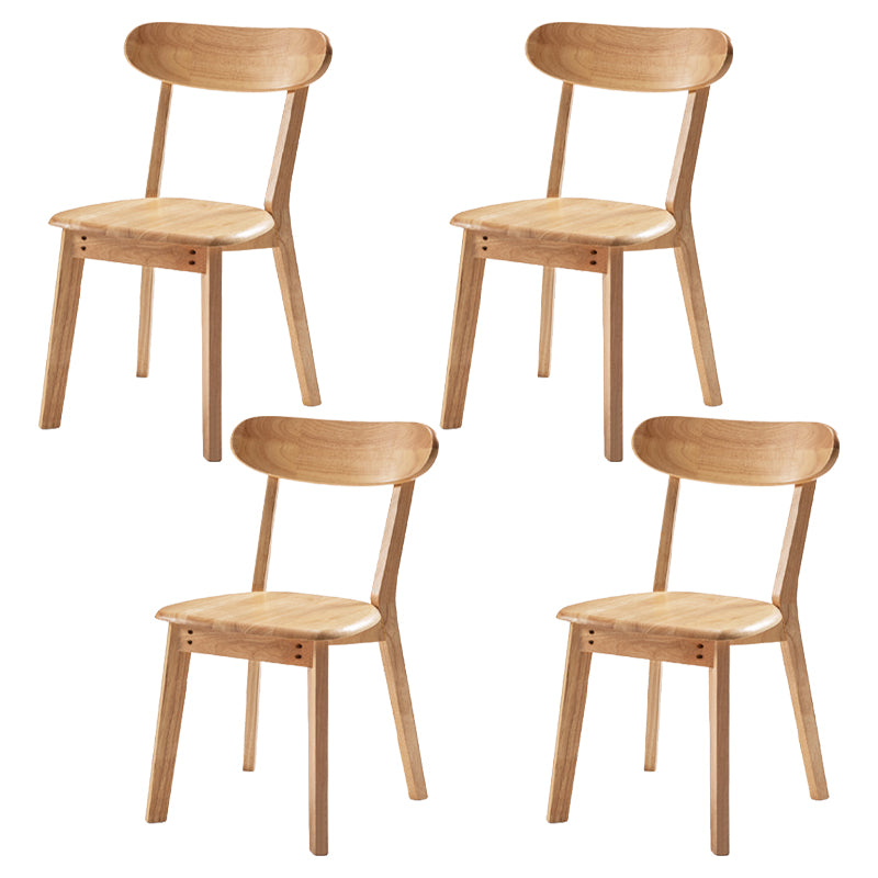 Chaises d'appoint contemporaines en bois pour pièce intérieure et extérieure, chaise à dossier ouvert