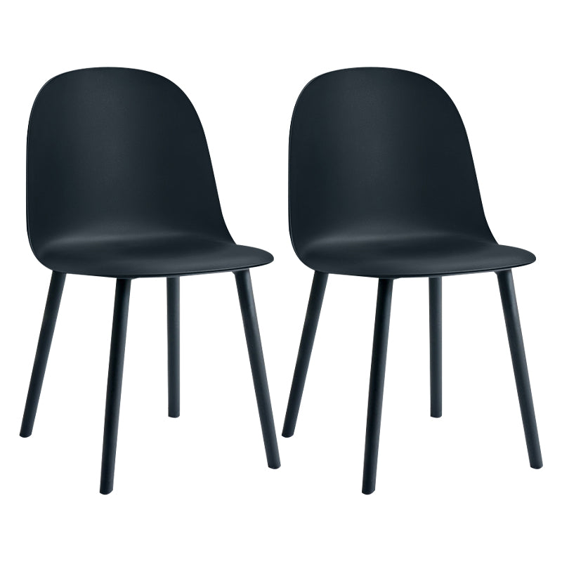 Sillas laterales de plástico Glam para interiores y exteriores, silla con respaldo sólido