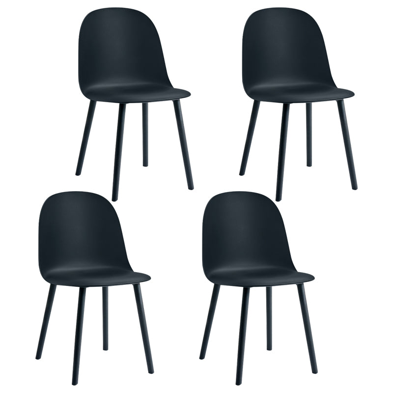 Sillas laterales de plástico Glam para interiores y exteriores, silla con respaldo sólido