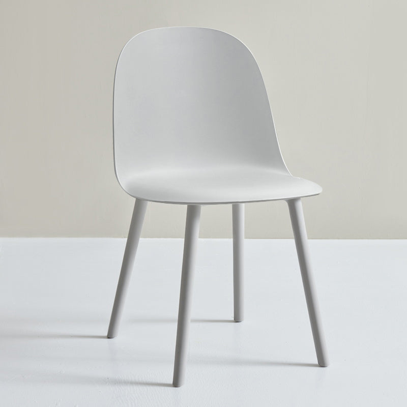 Chaises d'appoint en plastique Glam pour pièce intérieure et extérieure, chaise à dossier solide
