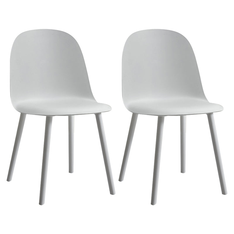 Sillas laterales de plástico Glam para interiores y exteriores, silla con respaldo sólido