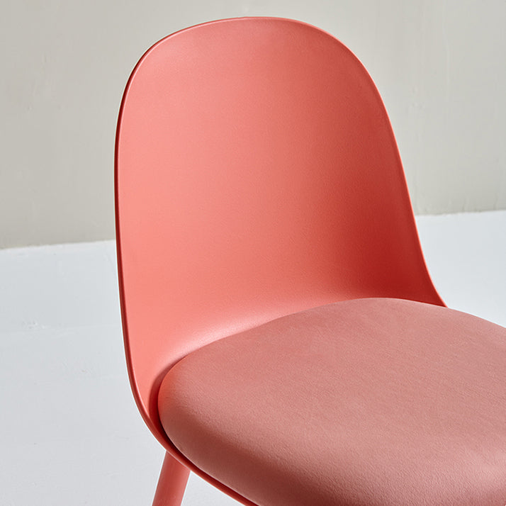 Sillas laterales de plástico Glam para interiores y exteriores, silla con respaldo sólido