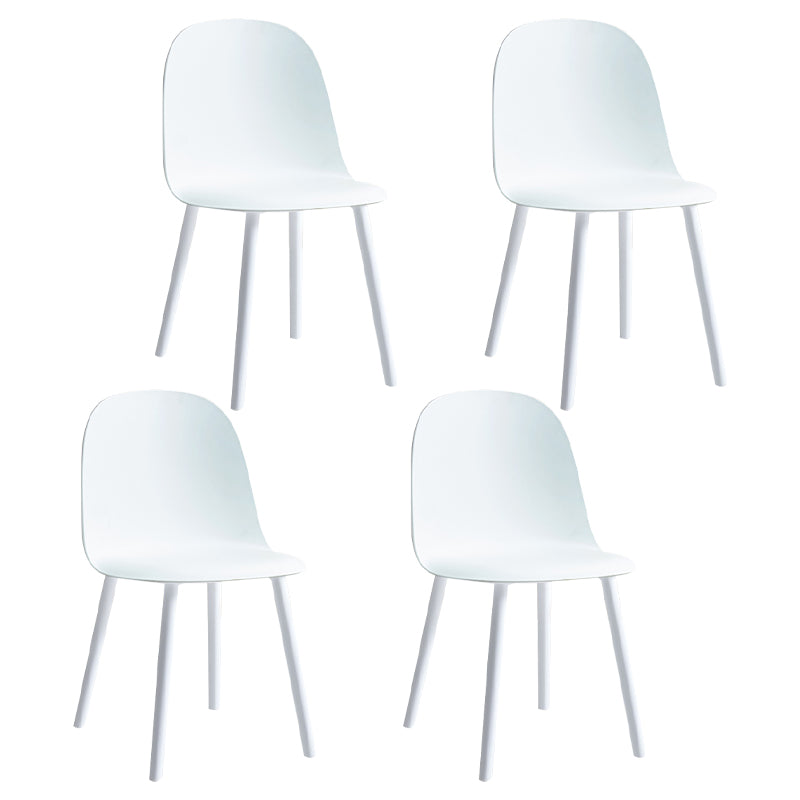 Sillas laterales de plástico Glam para interiores y exteriores, silla con respaldo sólido