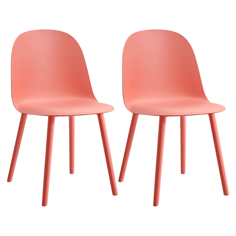Sillas laterales de plástico Glam para interiores y exteriores, silla con respaldo sólido