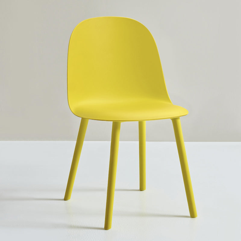 Chaises d'appoint en plastique Glam pour pièce intérieure et extérieure, chaise à dossier solide