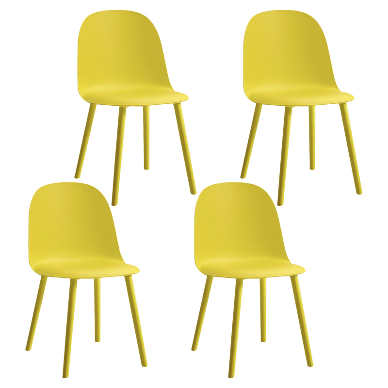 Sillas laterales de plástico Glam para interiores y exteriores, silla con respaldo sólido