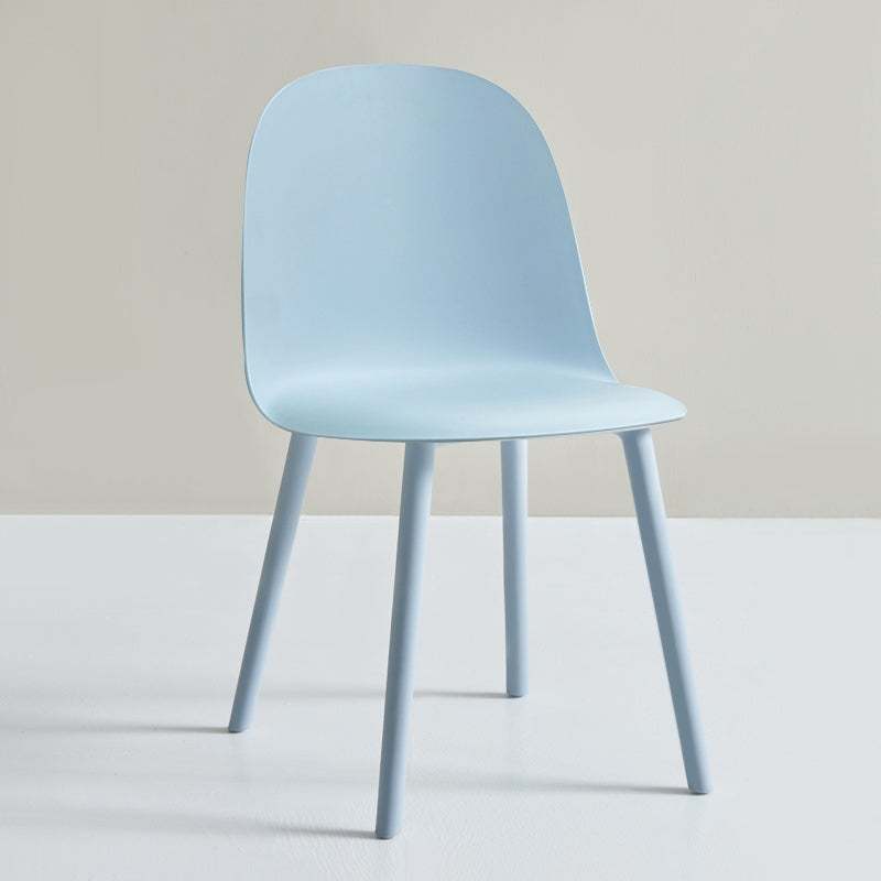Sillas laterales de plástico Glam para interiores y exteriores, silla con respaldo sólido
