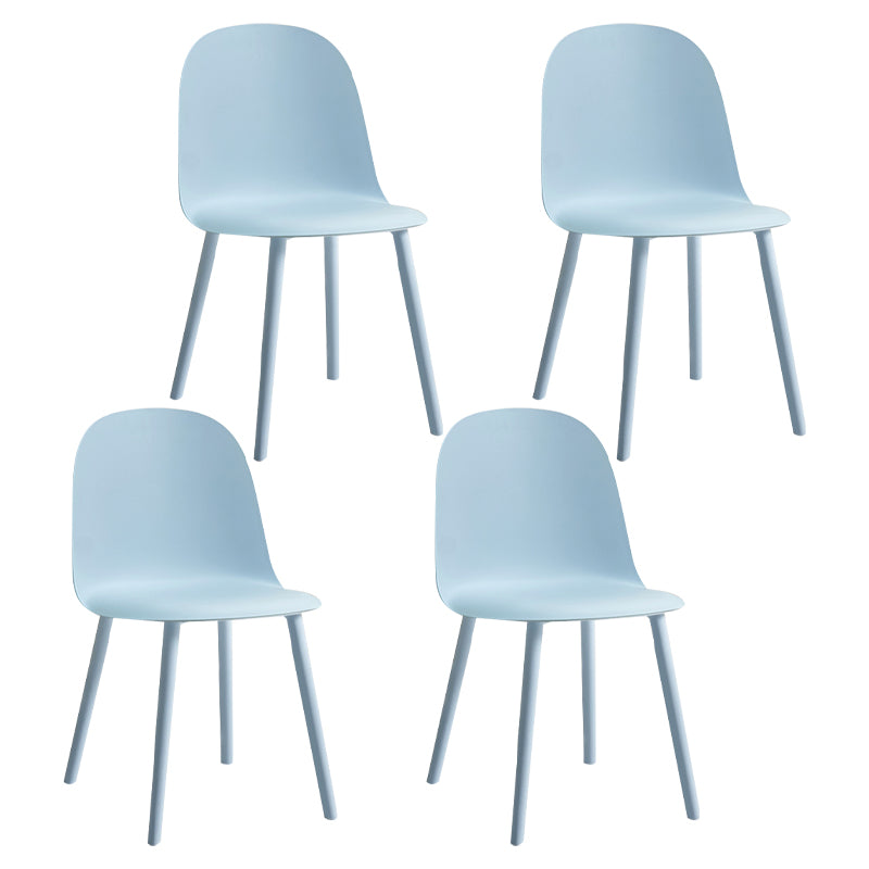 Sillas laterales de plástico Glam para interiores y exteriores, silla con respaldo sólido