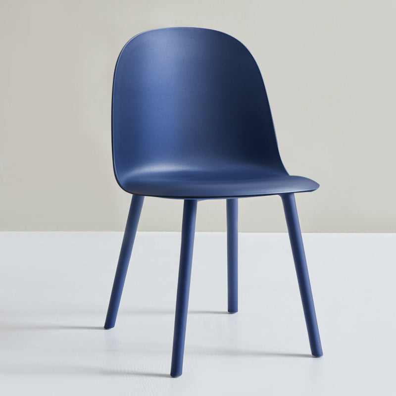 Sillas laterales de plástico Glam para interiores y exteriores, silla con respaldo sólido