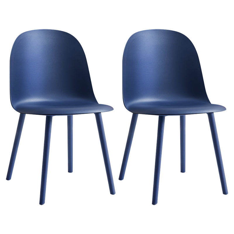 Sillas laterales de plástico Glam para interiores y exteriores, silla con respaldo sólido