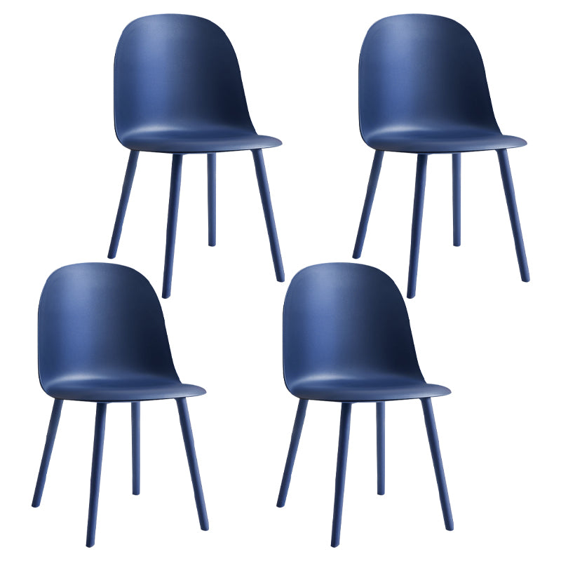 Sillas laterales de plástico Glam para interiores y exteriores, silla con respaldo sólido