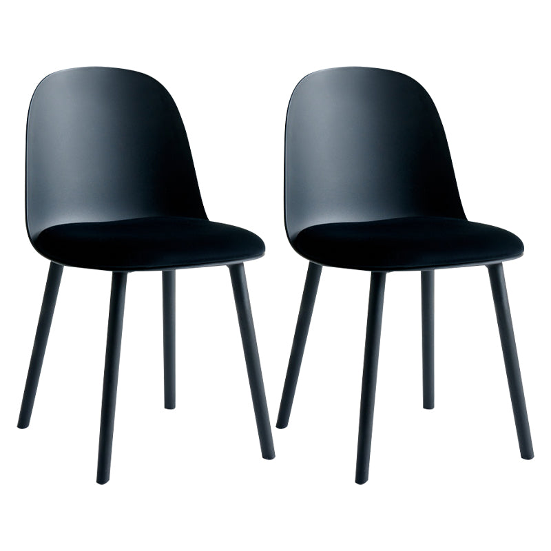 Sillas laterales de plástico Glam para interiores y exteriores, silla con respaldo sólido