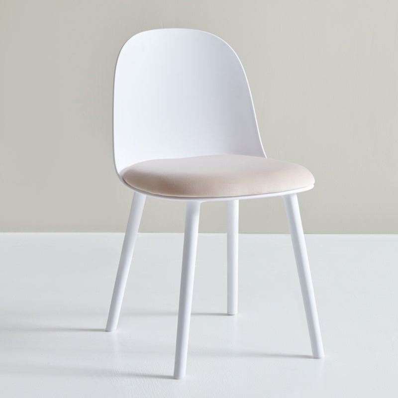 Sillas laterales de plástico Glam para interiores y exteriores, silla con respaldo sólido