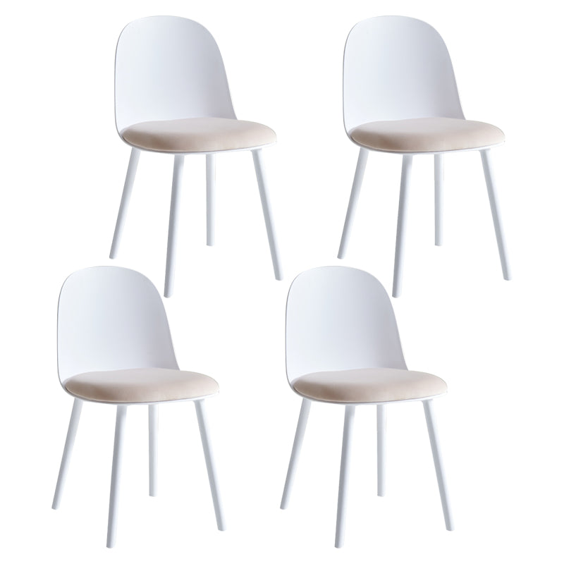 Sillas laterales de plástico Glam para interiores y exteriores, silla con respaldo sólido