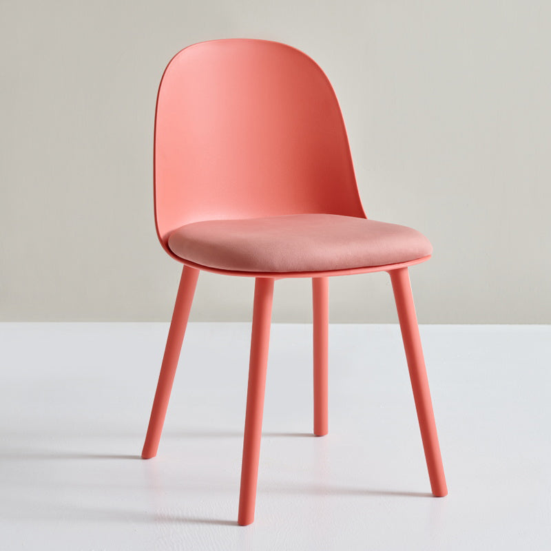 Sillas laterales de plástico Glam para interiores y exteriores, silla con respaldo sólido