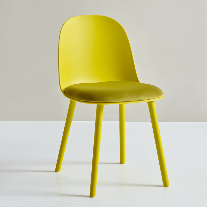 Sillas laterales de plástico Glam para interiores y exteriores, silla con respaldo sólido