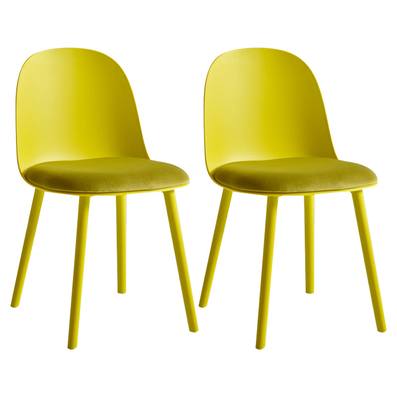 Sillas laterales de plástico Glam para interiores y exteriores, silla con respaldo sólido