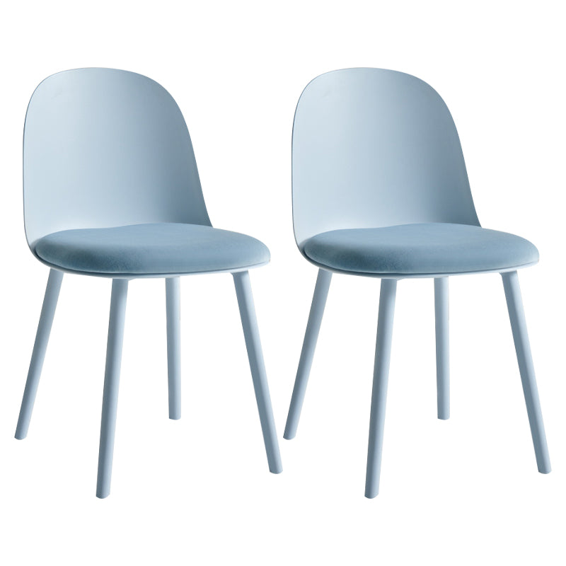 Sillas laterales de plástico Glam para interiores y exteriores, silla con respaldo sólido