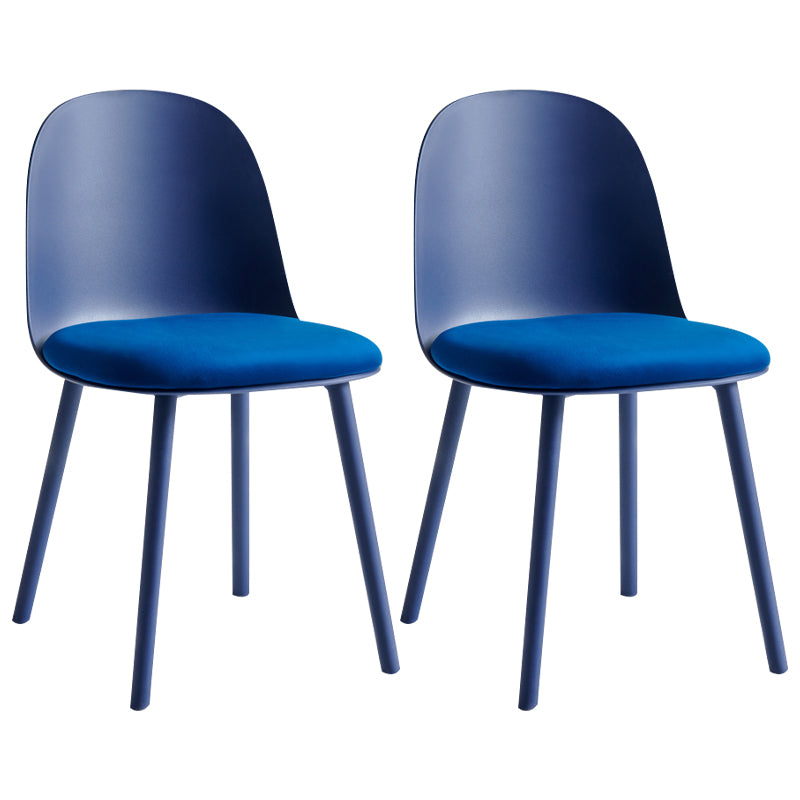 Sillas laterales de plástico Glam para interiores y exteriores, silla con respaldo sólido