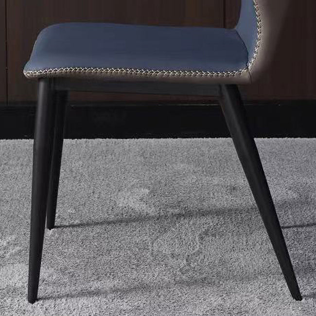 Chaise latéral de finale à oreilles contemporaine chaise courbe en cuir en cuir pour la brasserie