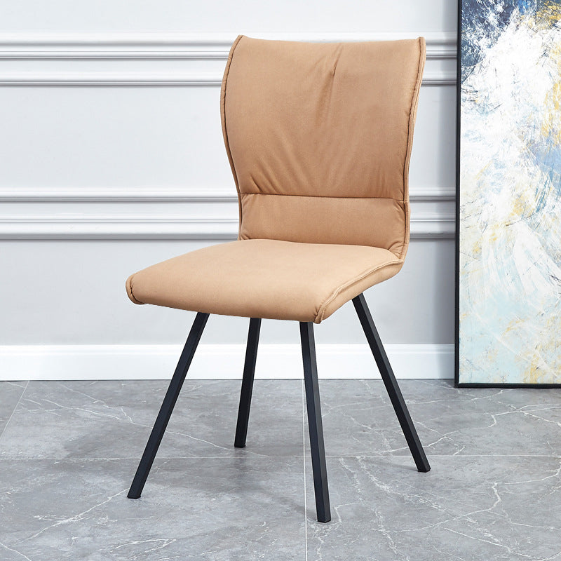 Chaise d'appoint rembourrée moderne, finition mate, chaise Parsons pour salle à manger